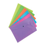 BUSTA CON BOTTONE FLUO IN PPL SPIL