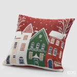 CUSCINO PAESAGGIO NATALIZIO EDG QUADRATO