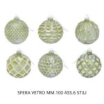 SFERE IN VETRO VERDE SALVIA 6 SOGGETTI CONF 12 PEZZI - immagine 2