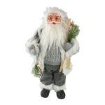 BABBO NATALE WOODLAND VESTITO IN TESSUTO H65 cm