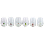 BICCHIERI MERRY CHRISTMAS IN VETRO SET 6PZ
