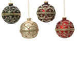PALLINA PER ALBERO DI NATALE IN VETRO ∅10cm Conf. 2pz