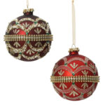 PALLINA PER ALBERO DI NATALE IN VETRO ∅10cm Conf. 2pz - immagine 4